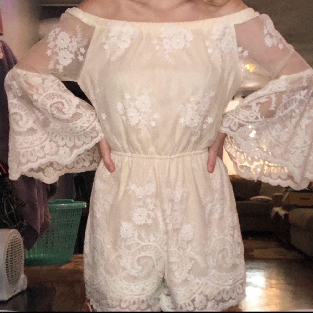 jealous tomato lace romper